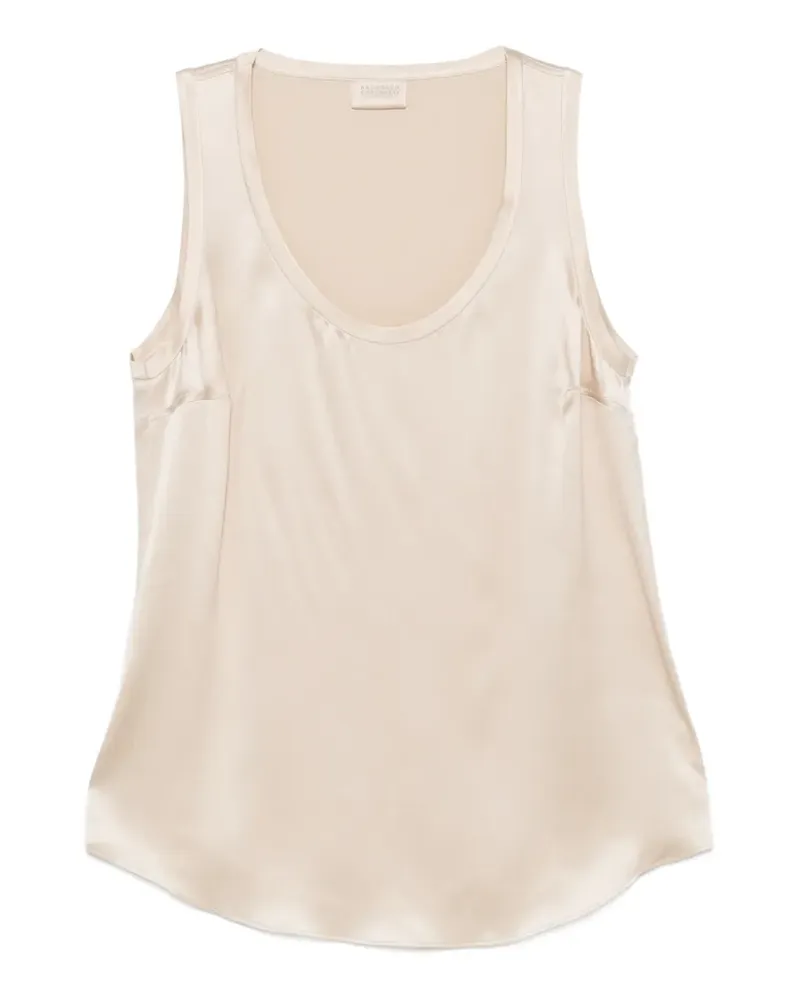 Brunello Cucinelli Top mit U-Ausschnitt - Nude Nude