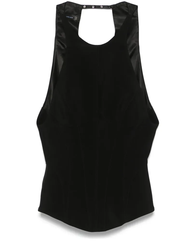 Thierry Mugler Klassisches Neckholder-Top - Schwarz Schwarz