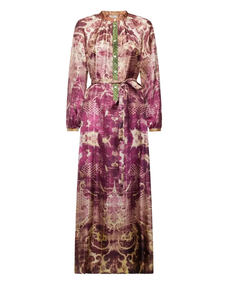 Pierre-Louis Mascia abstract-print maxi dress - Rosa Rosa