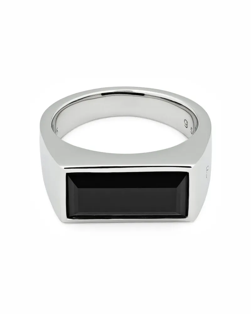 Tom Wood Peaky Ring mit Onyx - Silber Silber