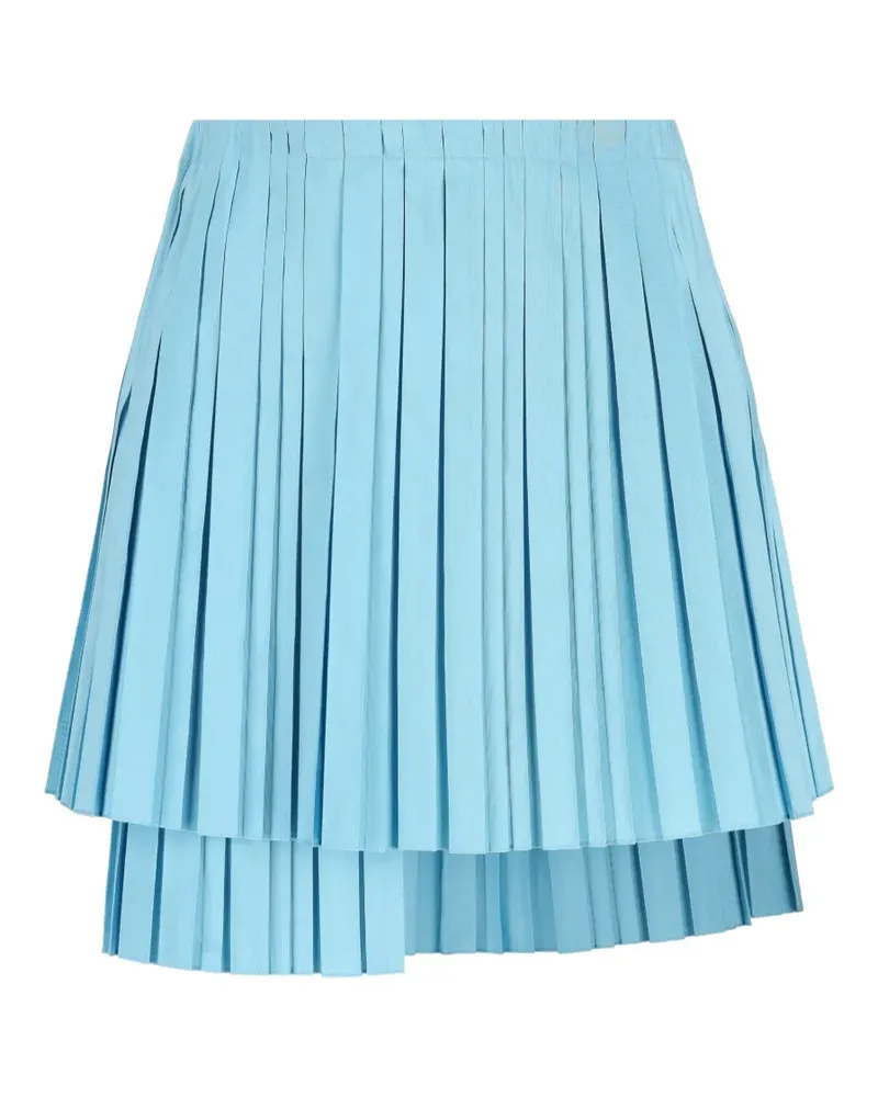 Fendi pleated tiered mini skirt - Blau Blau
