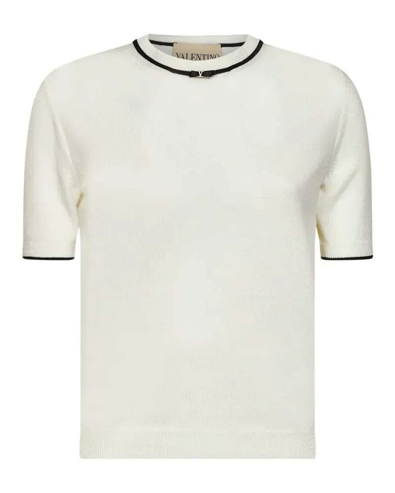Valentino Garavani VLogo Pullover mit Schleifendetail - Weiß Weiß