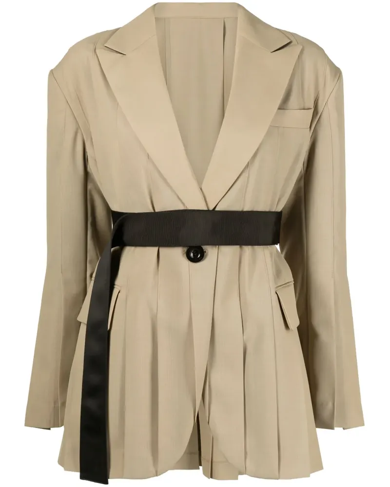 Sacai Blazer mit Falten - Nude Nude