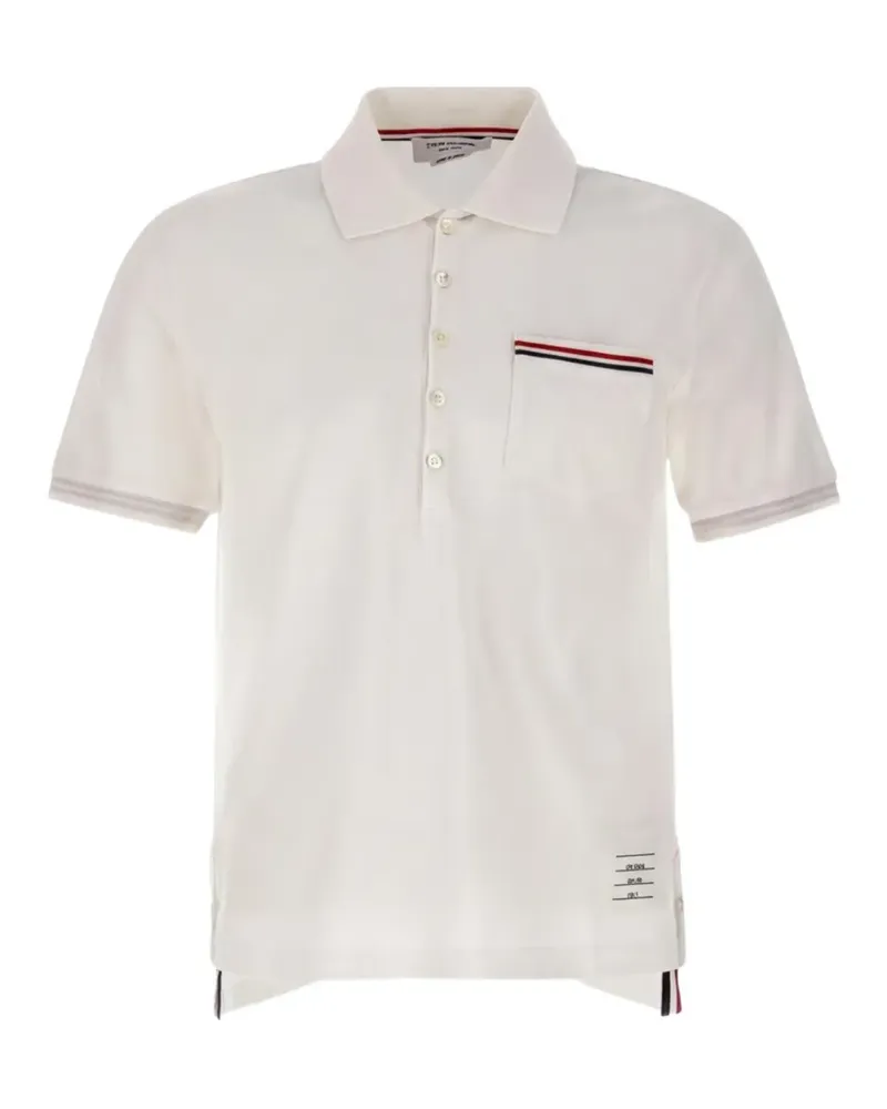 Thom Browne Poloshirt mit Brusttasche - Weiß Weiß