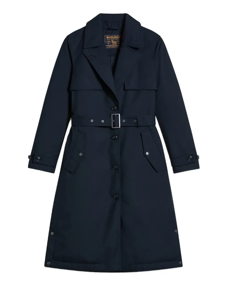 Woolrich Geknöpfter Mantel mit Gürtel - Blau Blau