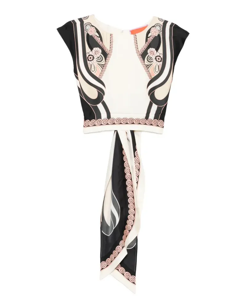 La DoubleJ graphic-print top - Nude Nude