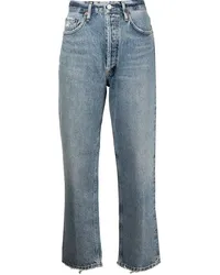 AGOLDE Gerade Cropped-Jeans Blau