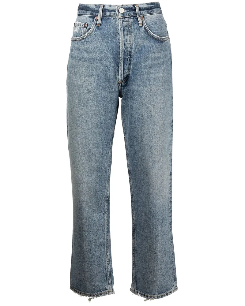 AGOLDE Gerade Cropped-Jeans - Blau Blau