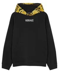 Versace Barocco Hoodie mit Einsätzen Schwarz