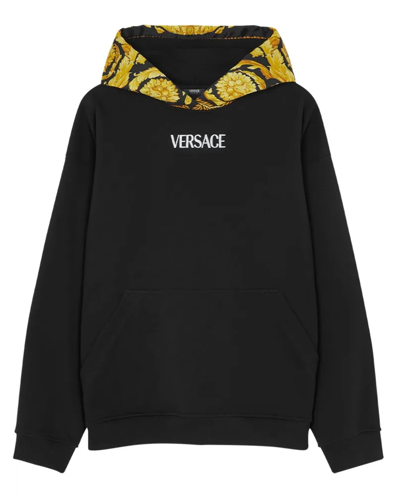 Versace Barocco Hoodie mit Einsätzen - Schwarz Schwarz