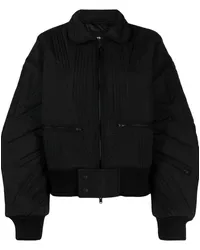 Y-3 Gesteppte Jacke Schwarz