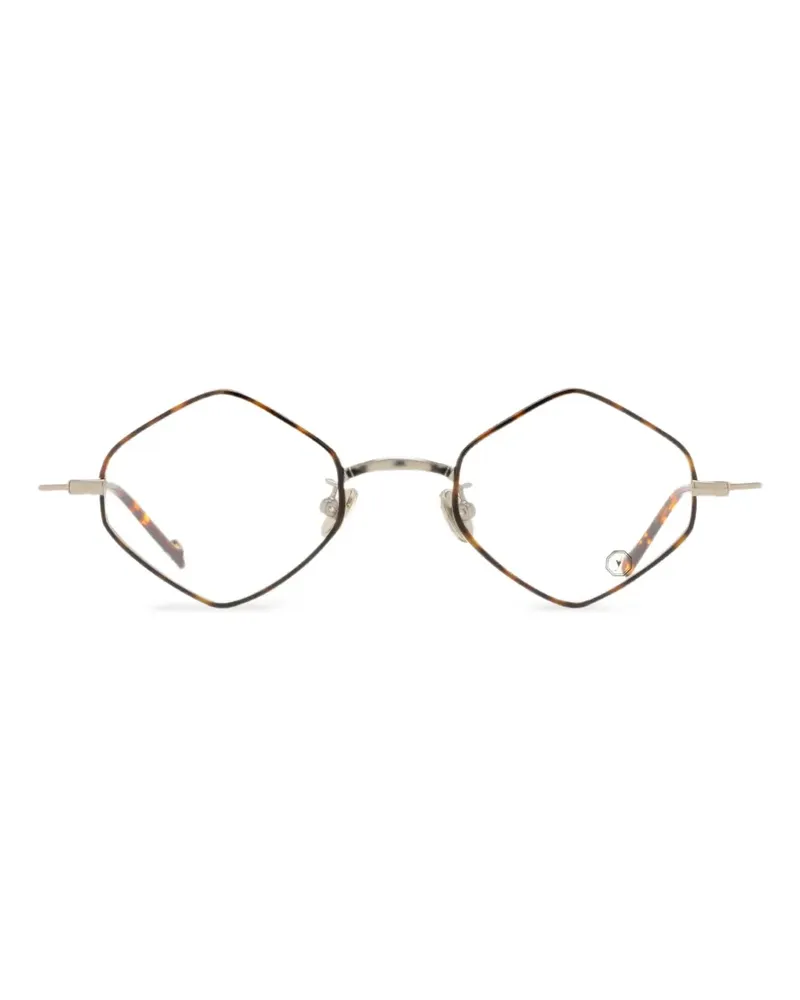 Eyepetizer Leopard geometric-frame glasses - Braun Braun
