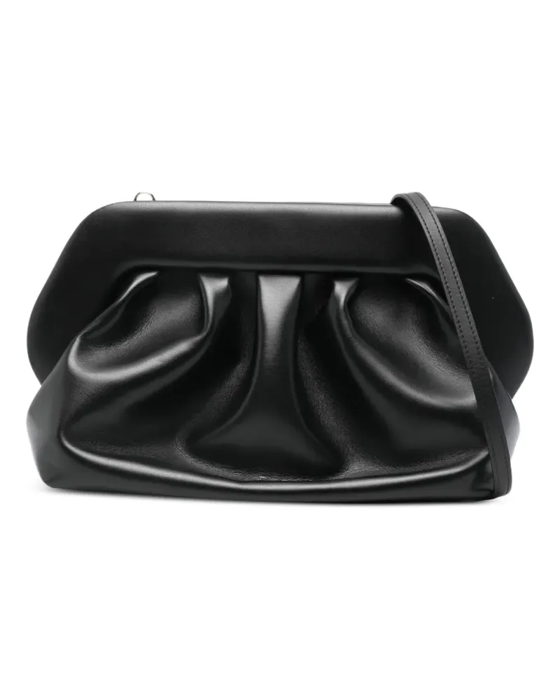 THEMOIRÈ Ruched shoulder clutch bag - Schwarz Schwarz