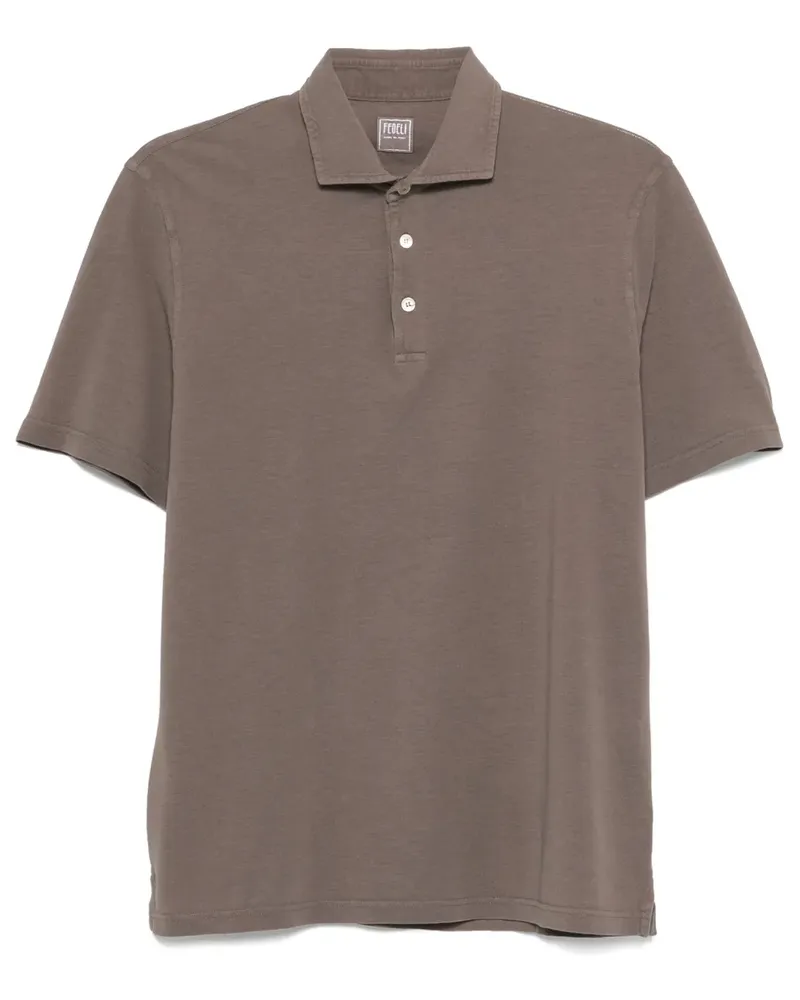 Fedeli Poloshirt aus Piqué - Grau Grau