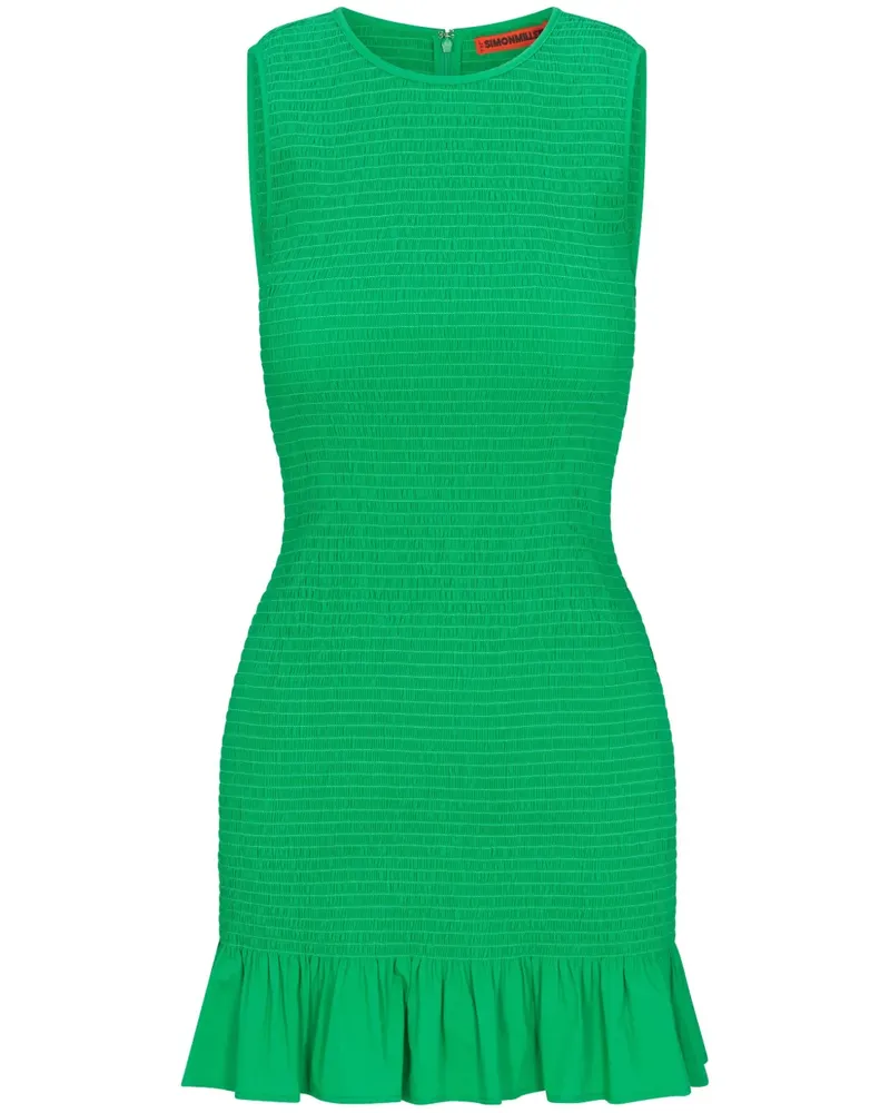 Simon Miller Gesmoktes Belle Minikleid - Grün Grün