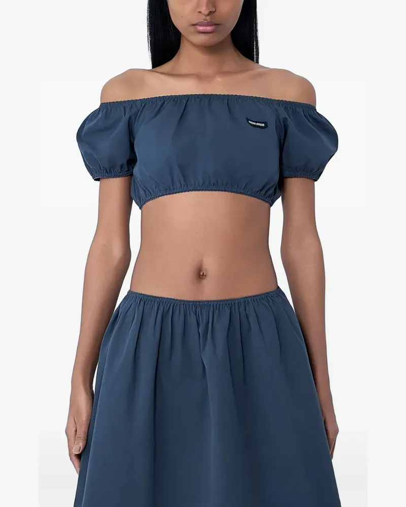 Miu Miu Schulterfreies Oberteil - Blau Blau