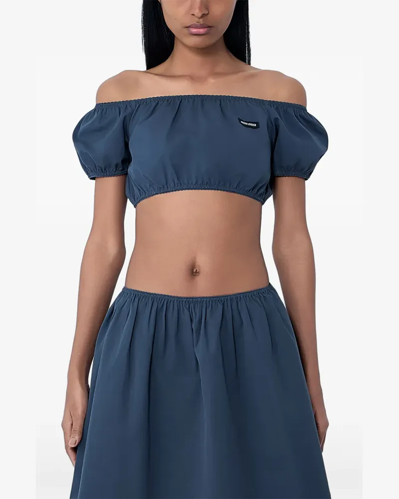 Miu Miu Schulterfreies Oberteil - Blau Blau