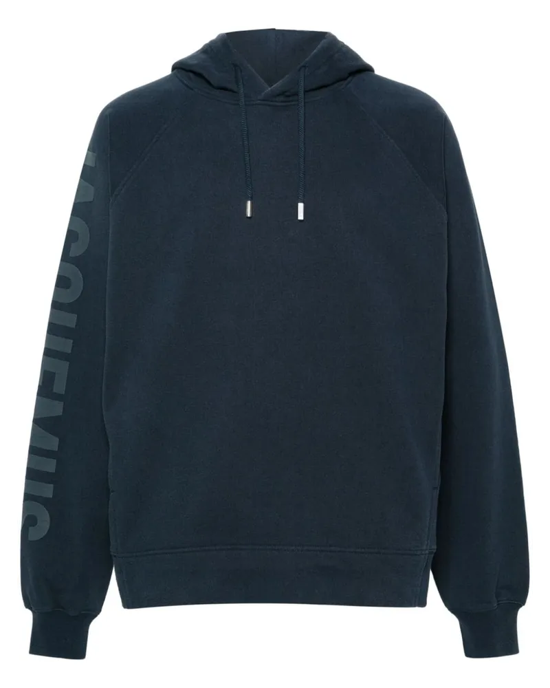 Jacquemus Le Hoodie Typo Oberteil - Blau Blau