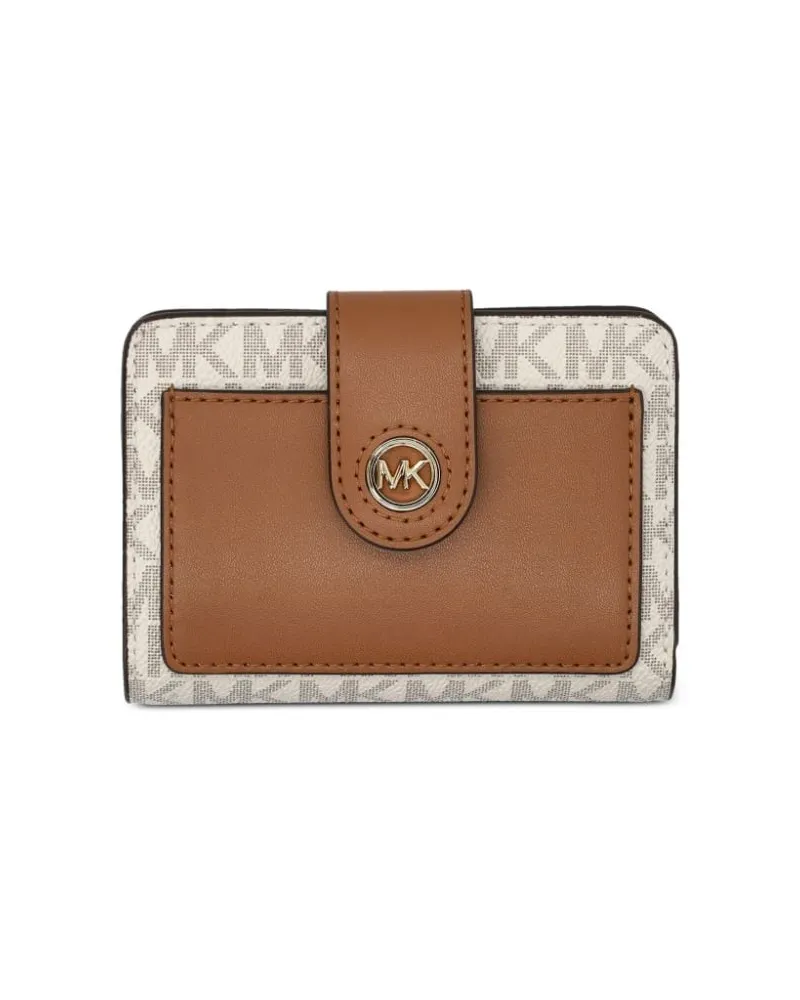 Michael Kors Kleines Portemonnaie mit Logo-Print - Nude Nude