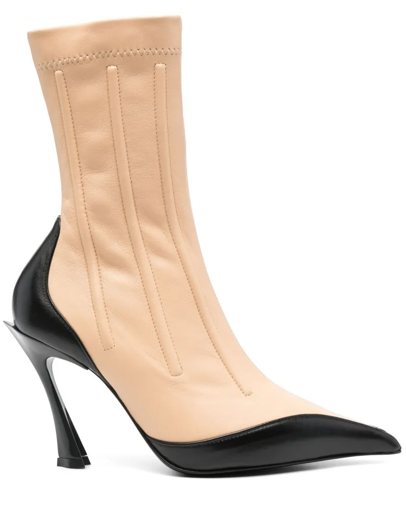 Thierry Mugler Fang Stiefel 95mm - Nude Nude