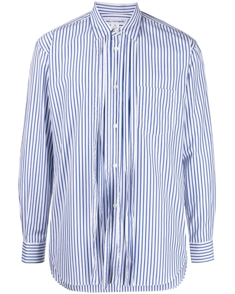 Comme des Garçons Gestreiftes Hemd - Blau Blau