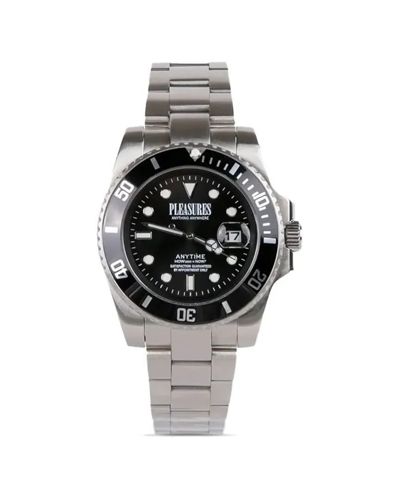 PLEASURES Anytime aus Edelstahl 42mm - Schwarz Schwarz