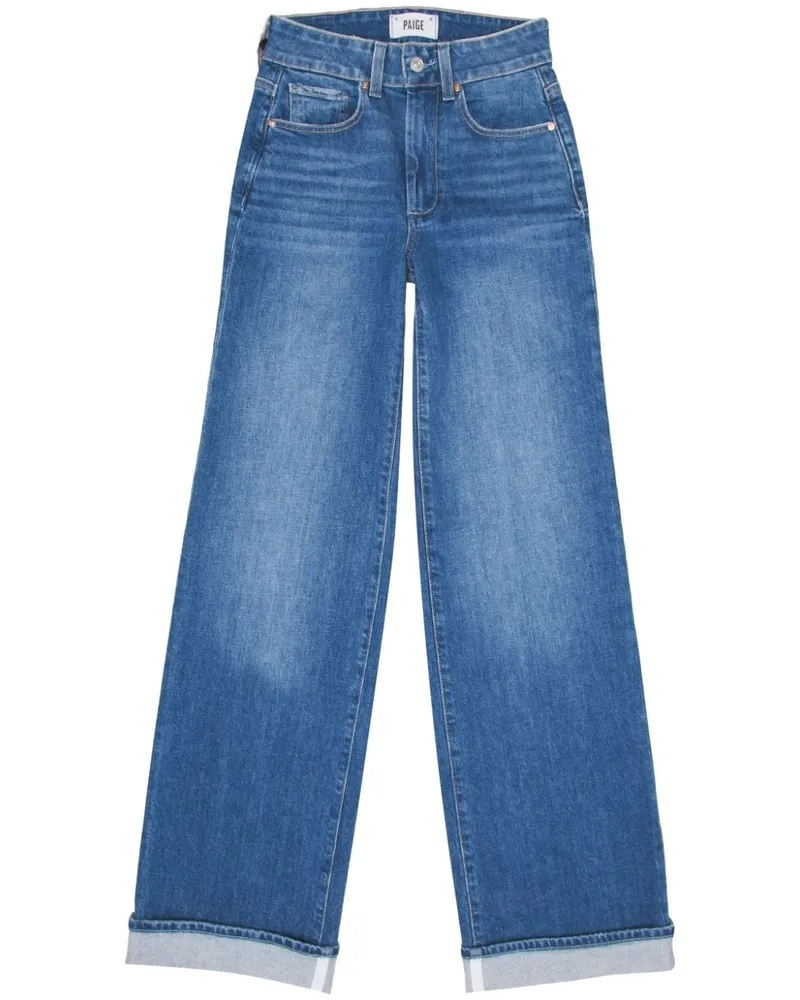 Paige Sasha Straight-Leg-Jeans Blau