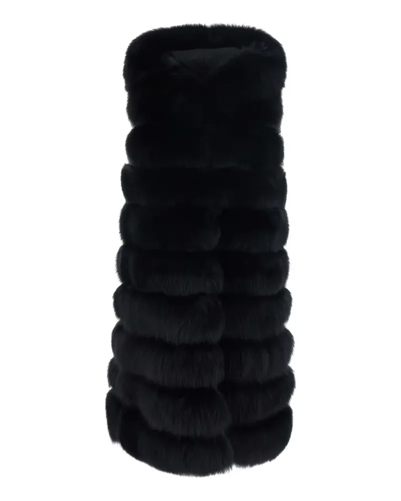 SUPREMA panelled sleeveless coat - Schwarz Schwarz