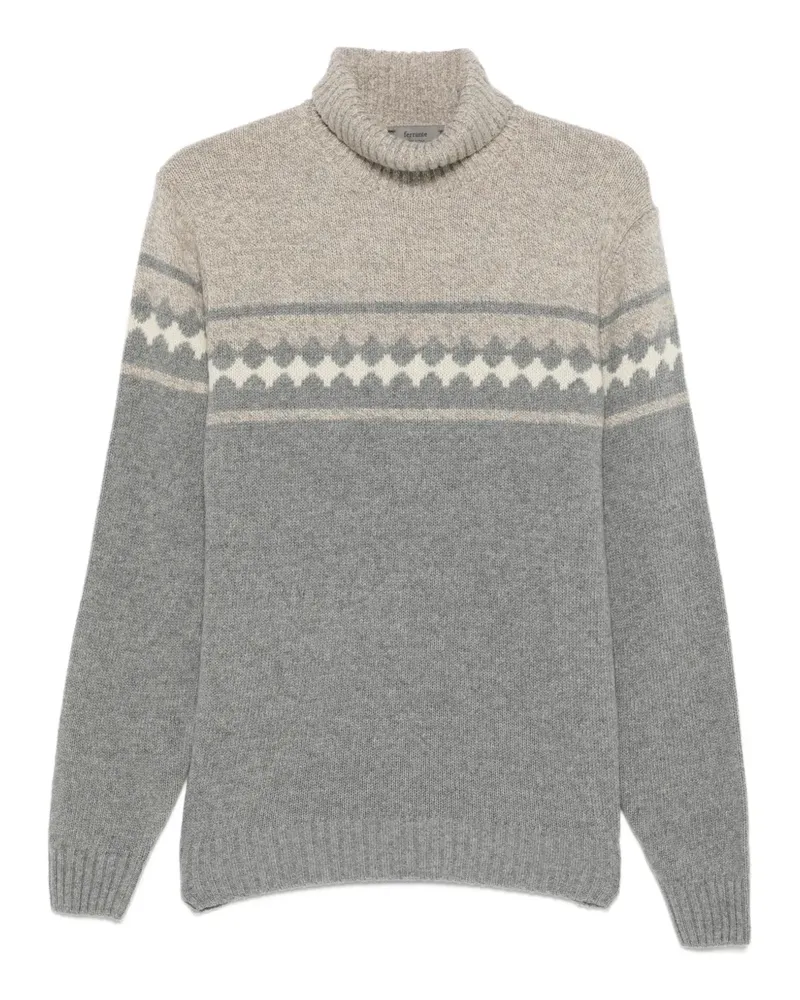Ferrante patterned roll-neck sweater - Grau Grau