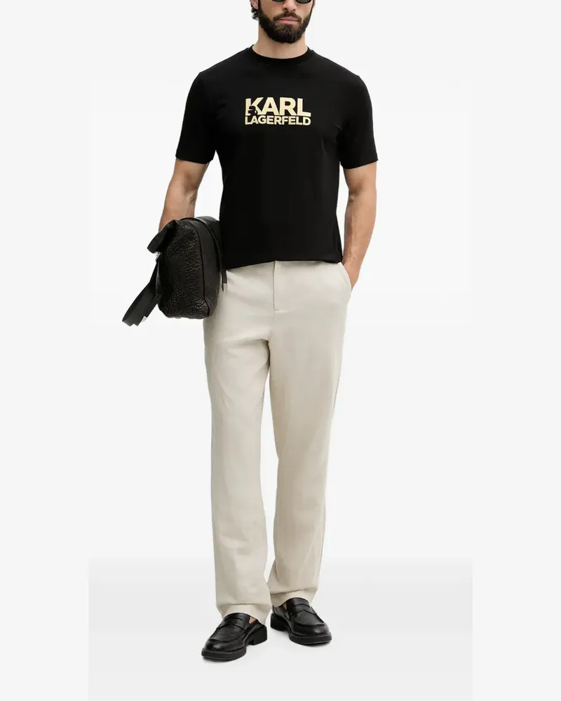 Karl Lagerfeld logo-print cotton T-shirt - Schwarz Schwarz
