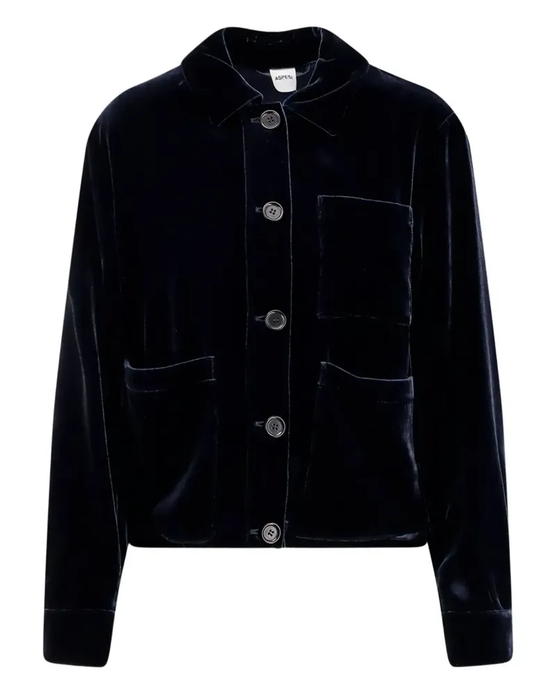 ASPESI velvet blazer - Blau Blau