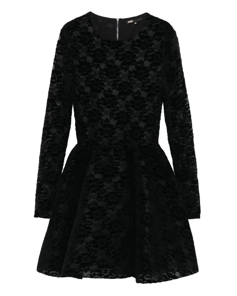Maje Kleid mit Spitzeneinsätzen - Schwarz Schwarz