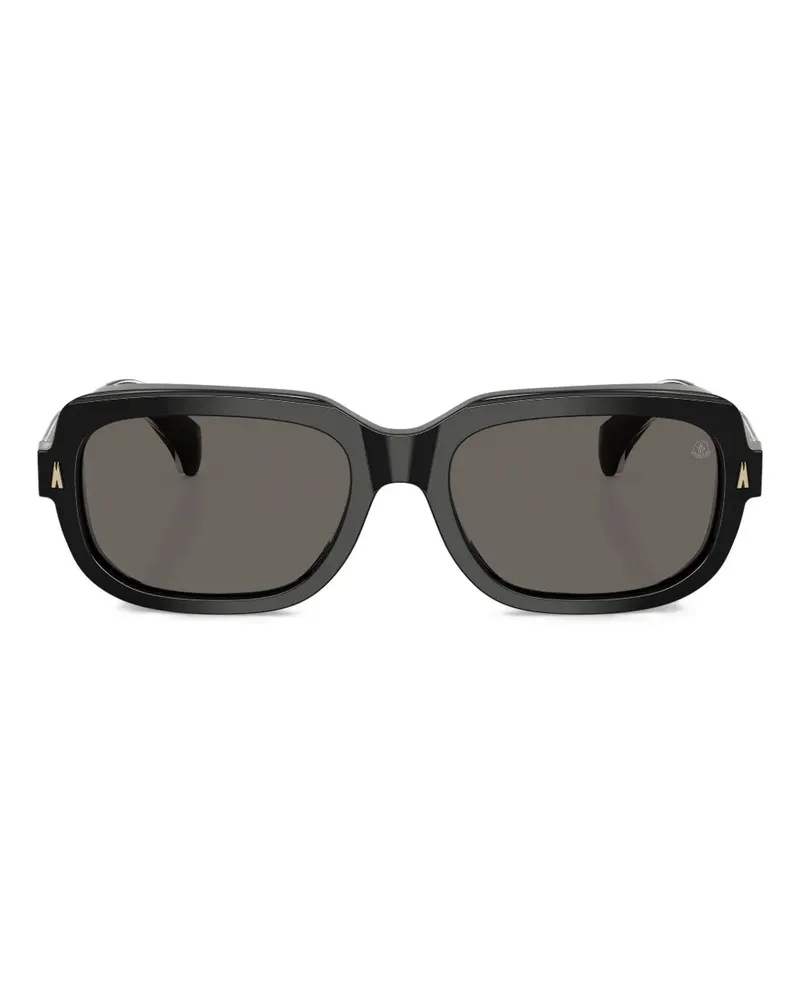 Moncler Sonnenbrille mit Logo-Print - Schwarz Schwarz