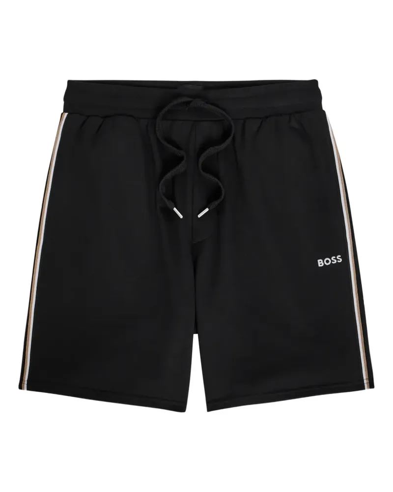 HUGO BOSS Iconic Shorts mit Seitenstreifen - Schwarz Schwarz