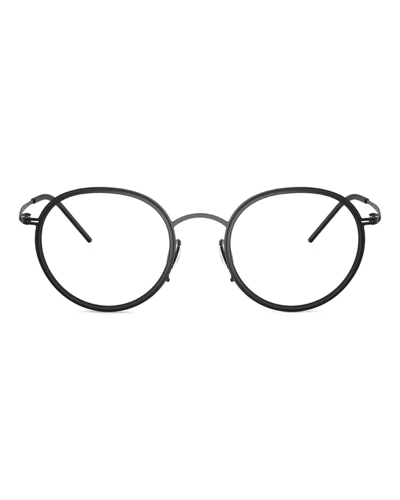 Giorgio Armani Brille mit rundem Gestell - Schwarz Schwarz