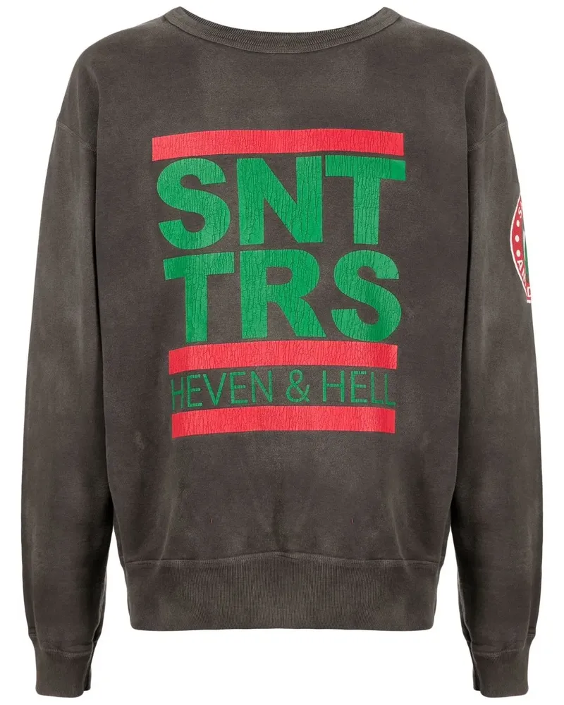SAINT MXXXXXX Sweatshirt mit Logo-Print - Grau Grau