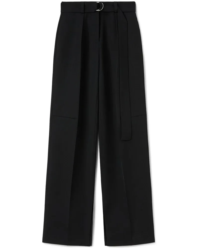 Jil Sander Hose mit weitem Bein - Schwarz Schwarz