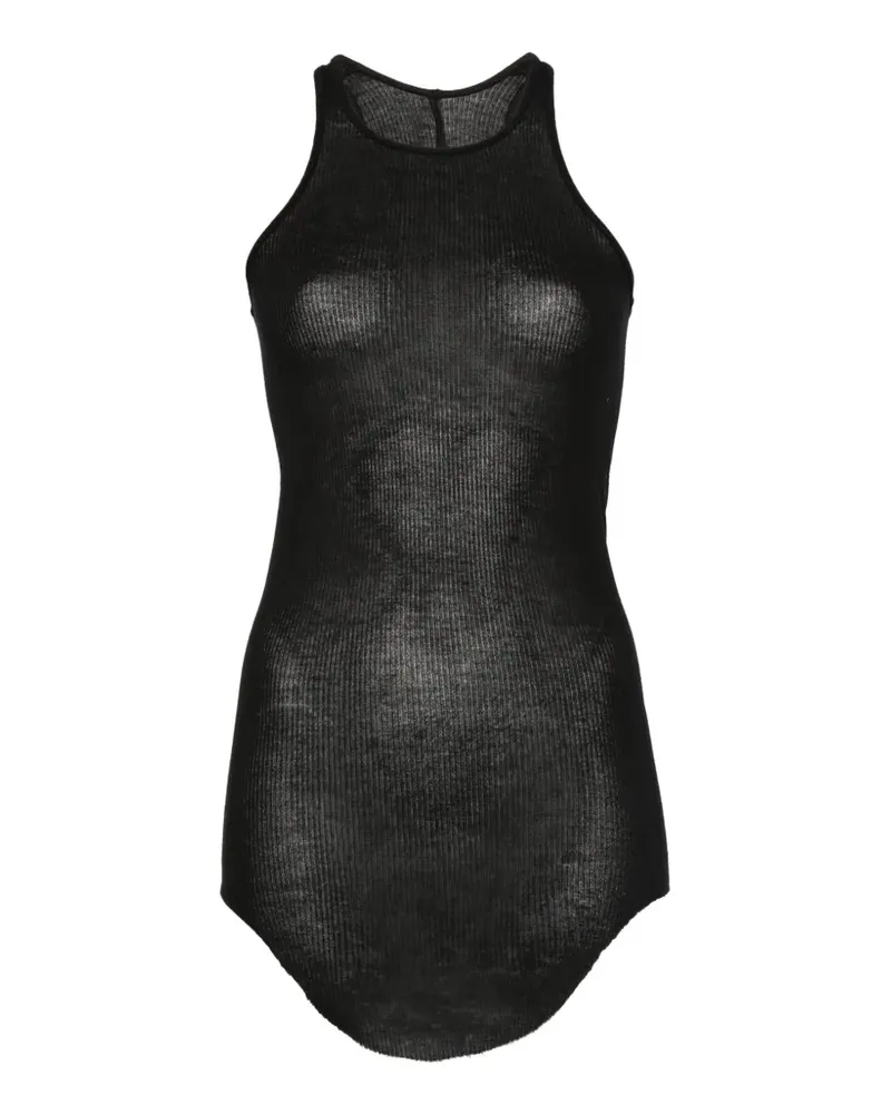 Rick Owens Geripptes Top - Schwarz Schwarz