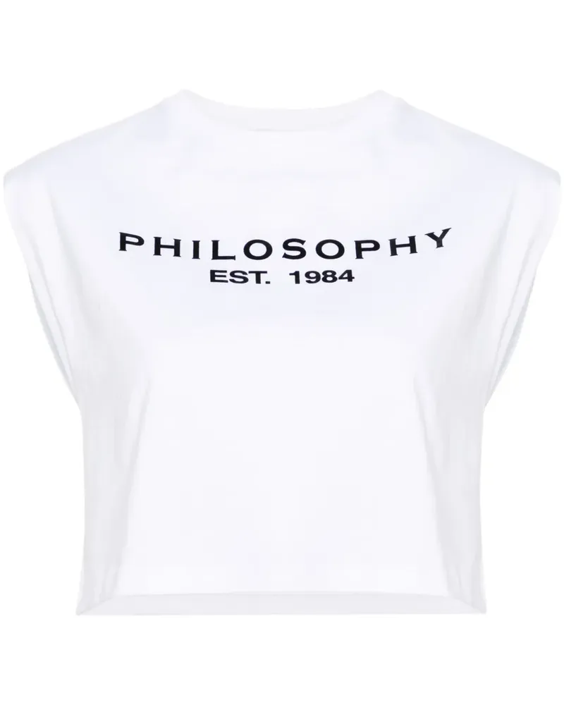 Philosophy Di Lorenzo Serafini Trägershirt mit Logo-Print - Weiß Weiß