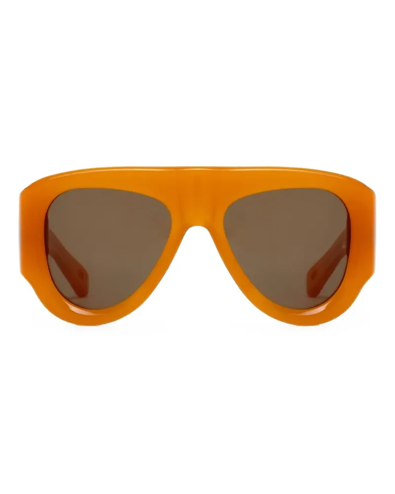 Jacques Marie Mage Barclay Sonnenbrille mit Oversized-Gestell - Orange Orange