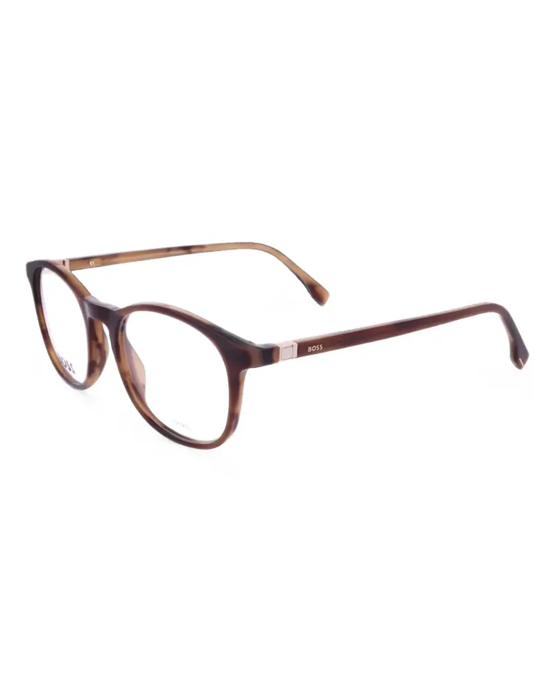 HUGO BOSS Runde Brille in Schildpattoptik - Braun Braun
