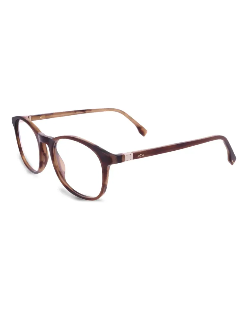 HUGO BOSS Runde Brille in Schildpattoptik - Braun Braun