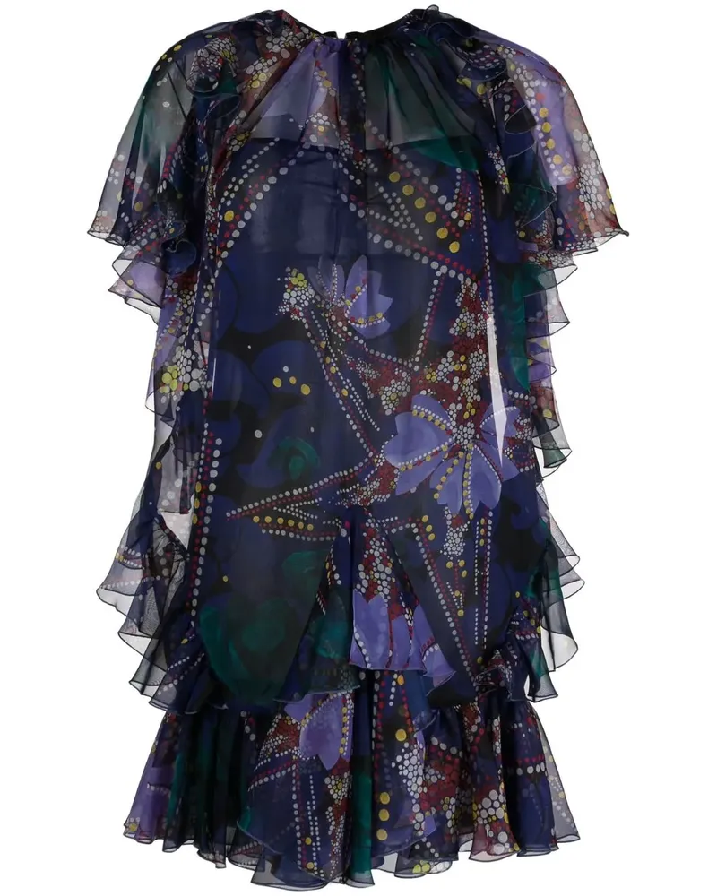 Dsquared2 Minikleid mit Rüschendetail - Blau Blau