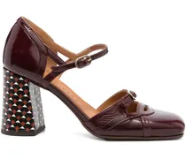 Pumps mit Blockabsatz 85mm - Rot