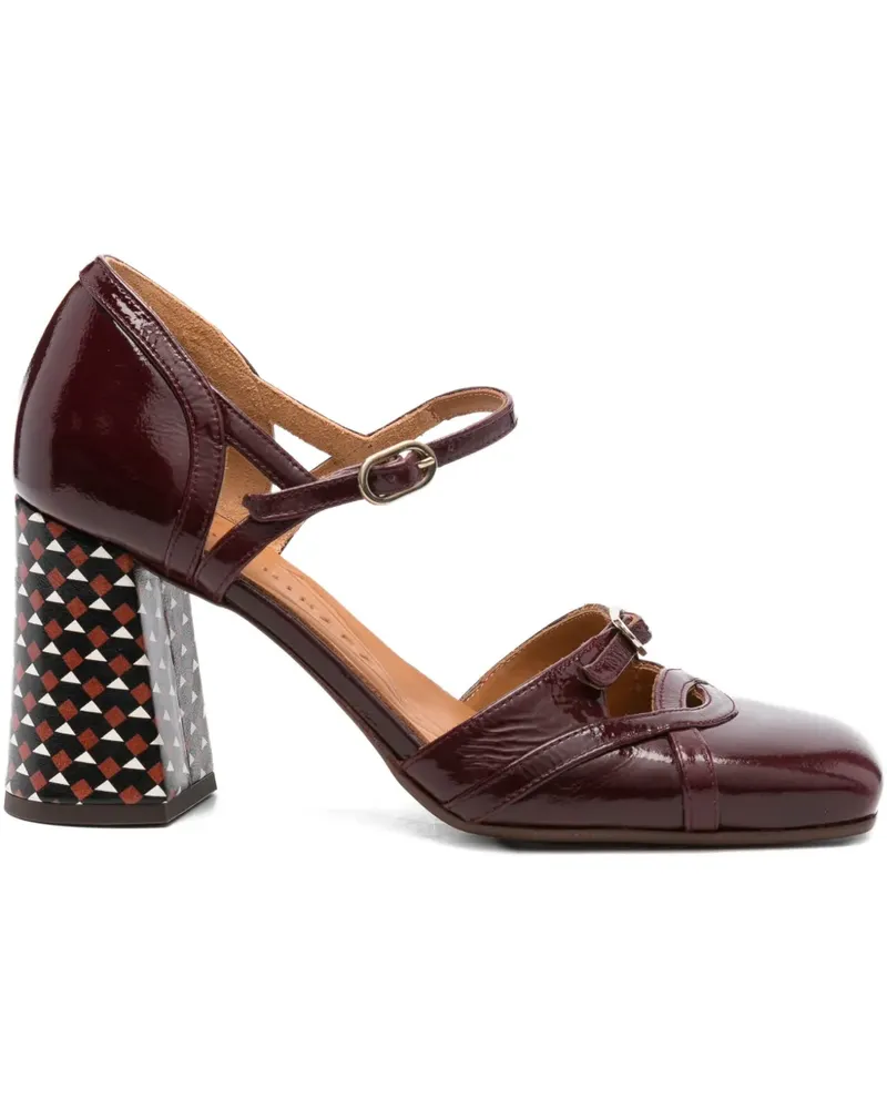 Chie Mihara Pumps mit Blockabsatz 85mm - Rot Rot