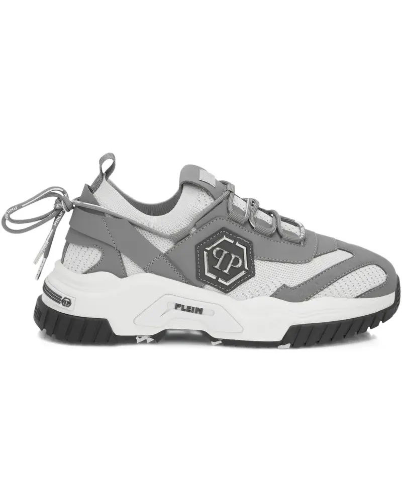 Philipp Plein Sneakers mit Logo-Schild - Grau Grau