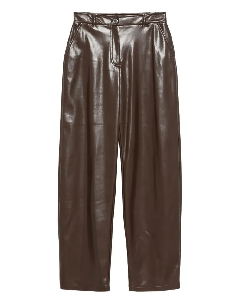 Pinko High-Waist-Hosen - Braun Braun