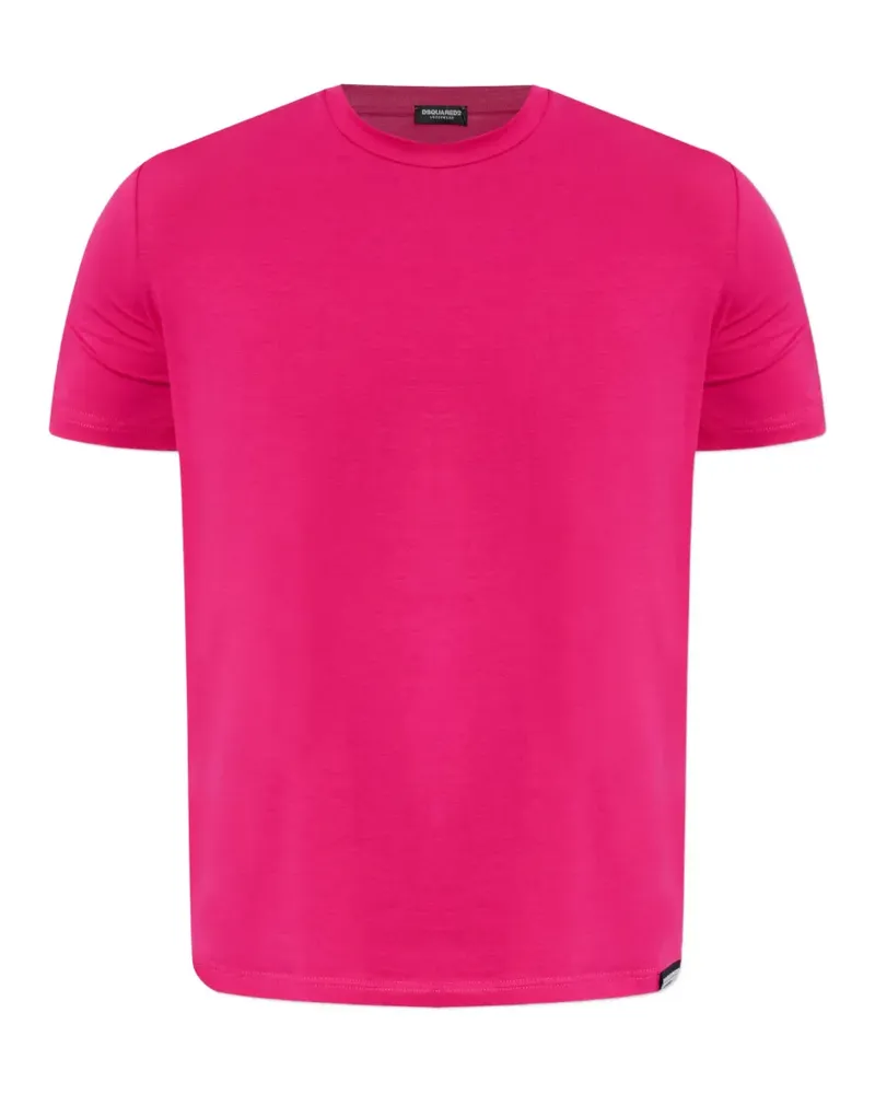 Dsquared2 logo-print crew-neck T-shirt - Rosa Rosa