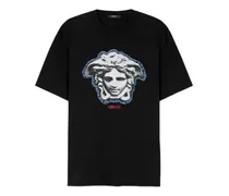 T-Shirt mit Medusa-Print - Schwarz