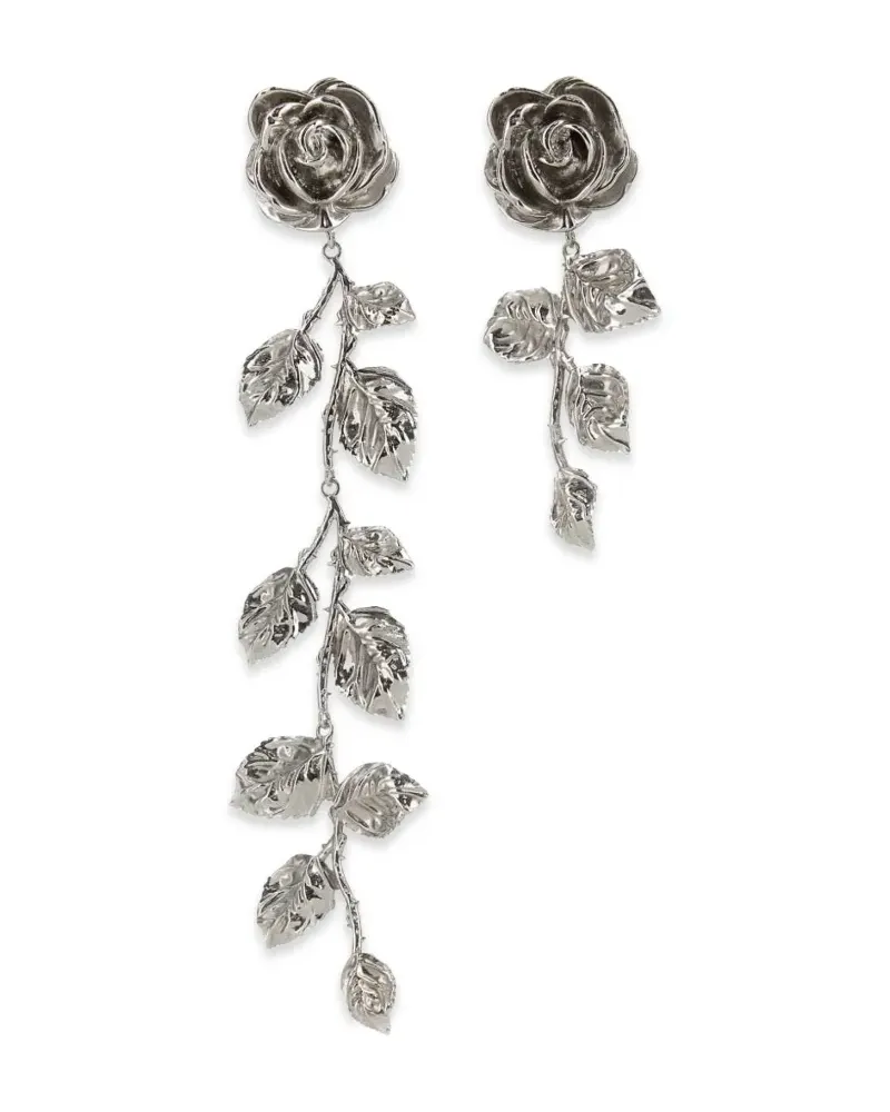Magda Butrym Cascading Ohrringe mit Rose - Silber Silber